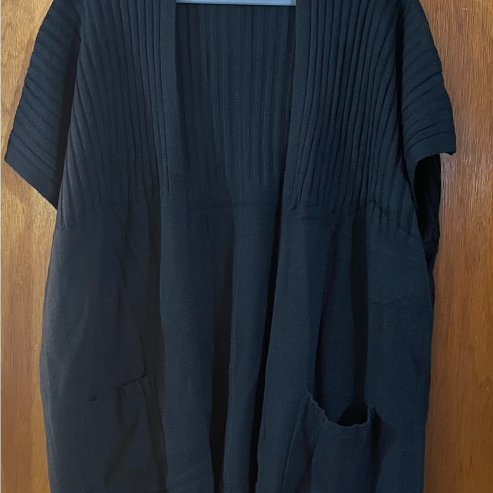 Black Open Cardigan